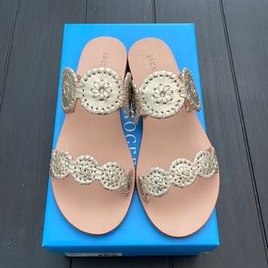 NWT Gold Jack Rogers Lauren sandals 8.5